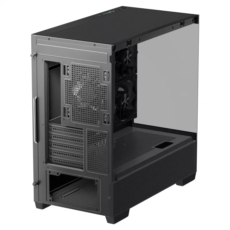 Caja semitorre PC DeepCool CG380 3F – Negra, 235×437×451 mm, compatible con 2x120 mm lateral + 1x120 mm trasero, fuente de alimentación abajo, HDD de 2,5 inch/3,5 inch