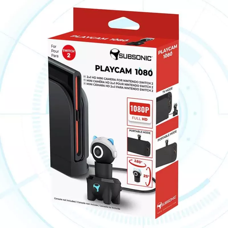 Cámara mini HD 2 en 1 Subsonic Playcam 1080 para Nintendo Switch 2 azul claro