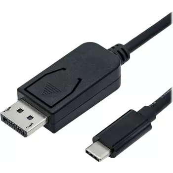 ROLINE - Cable adaptador - USB-C de 24 polos (M) a DisplayPort (M) - USB 3.1 / DisplayPort 1.2 - 2 m - bidireccional, compatible con 4K 60 Hz (3840 x 2160) - negro (11.04.5958)