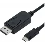 ROLINE - Cable adaptador - USB-C de 24 polos (M) a DisplayPort (M) - USB 3.1 / DisplayPort 1.2 - 2 m - bidireccional, compatible con 4K 60 Hz (3840 x 2160) - negro (11.04.5958)