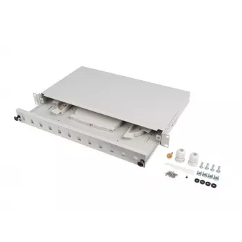 Patch panel Lanberg FOP1-12SS-LDS gris ABS acero 19 pulgadas