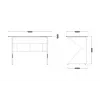 Mesa gaming Huzaro Hero 1.6 blanca — tablero recto MDF/carbono 1200×600 mm, estructura metálica, 750 mm de altura