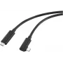 Renkforce Cable de fibra óptica USB-C®-Display USB 3.2 Gen2 conector macho USB-C® acodado en un extremo 10,00 m Negro RF-5625884 (RF-5625884)