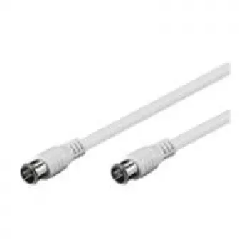 Wentronic Goobay cable de conexión SAT, F-Quick, 100% apantallado, blanco, 2,5 m - conector macho F (Quick) conector macho F (Quick) (50748)