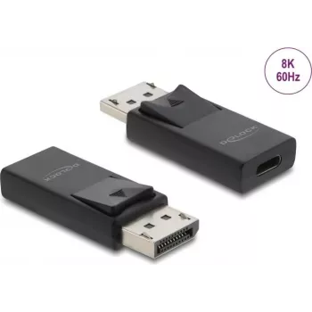 Adaptador DELOCK USB Type-C a DisplayPort 8K con soporte HDR y HDCP