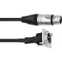 Cable de conexión XLR PSSO 1 m, conector hembra XLR a conector macho XLR, negro