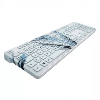 Teclado plano higiénico MANMACHI Drape Very Cool White — distribución DE