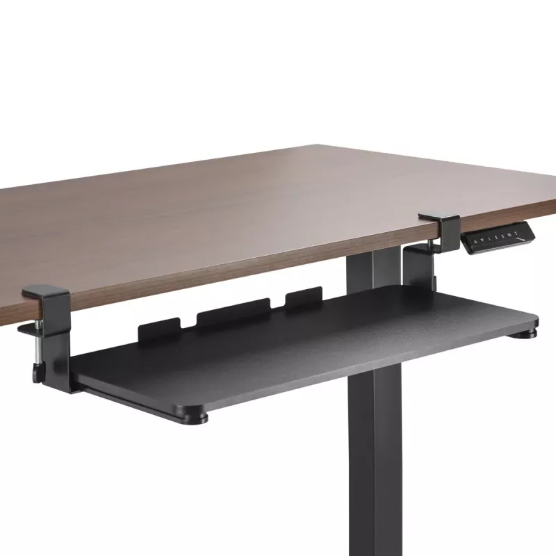 Bandeja de teclado Maclean MC-839 | Bandeja bajo el escritorio para teclado y ratón | Bandeja de teclado con abrazadera | Solución ergonómica para el puesto de trabajo