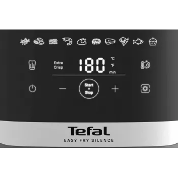 Freidora de aire Tefal Easy Fry Silence EY551HE0 individual 5 L de pie negra, gris, acero inoxidable