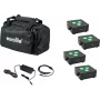 Set de luz plana LED EUROLITE 4x AKKU IP 3 — 4 luminarias planas a batería, recargables
