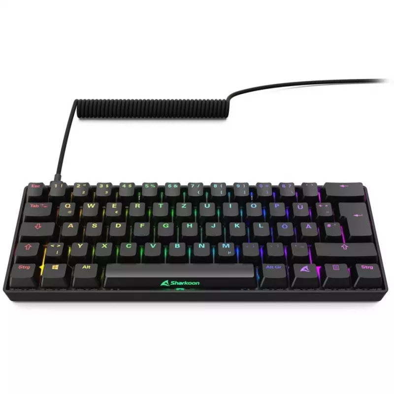 Teclado Sharkoon 100065629 Home USB QWERTZ alemán negro