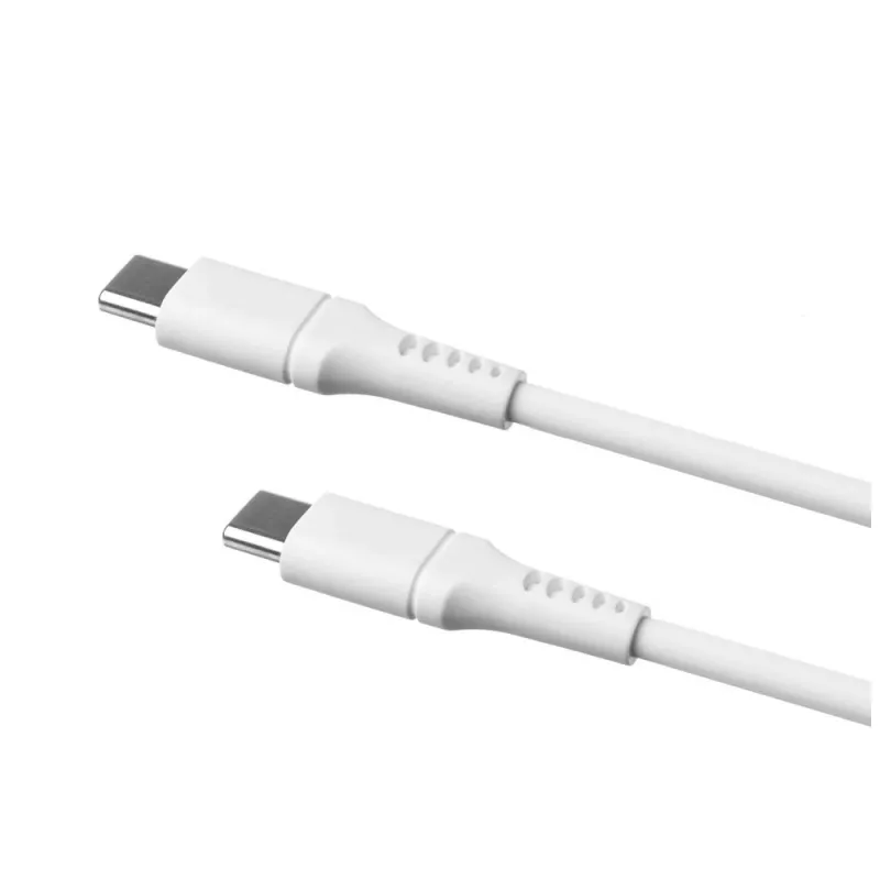 Cable fijo de silicona líquida FIXDLS-CC12-WH 60W cable de datos USB blanco