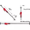 Bessey STE370 Puntal de techo y montaje, plata/rojo, 2070-3700 mm, con mango de bombeo