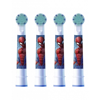 Oral-B EB10-4 Kids Spider-Man cabezales de cepillo de repuesto, 4 uds.