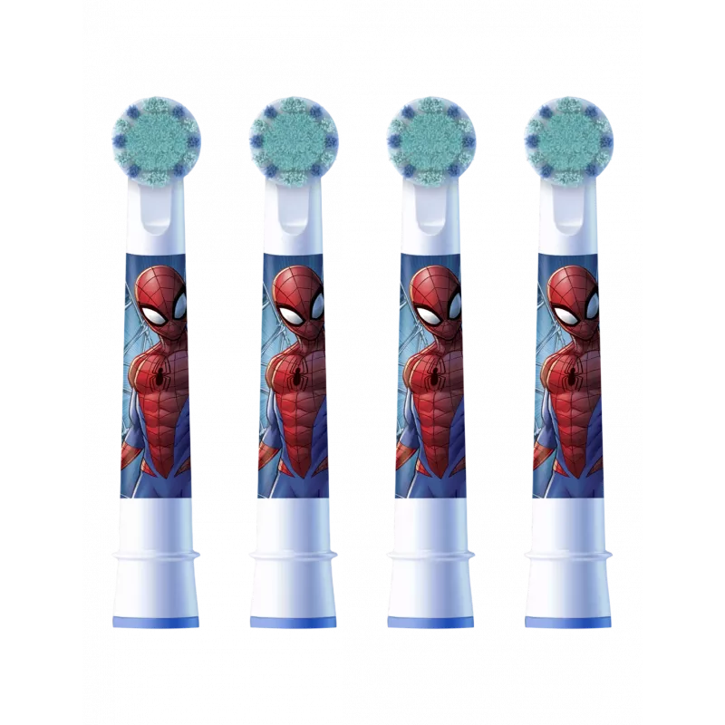 Oral-B EB10-4 Kids Spider-Man cabezales de cepillo de repuesto, 4 uds.