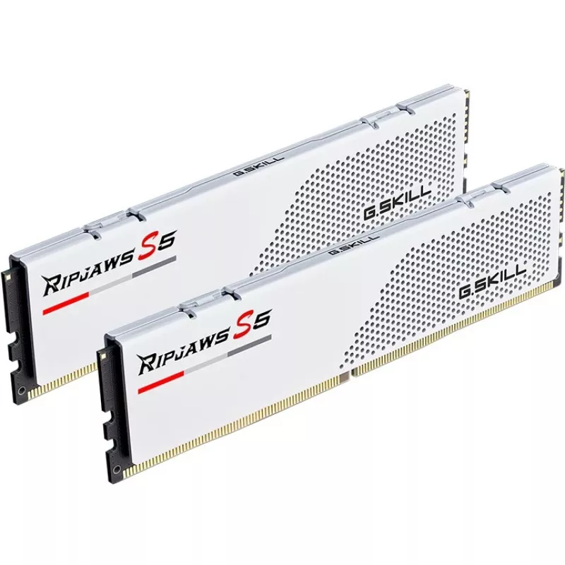 DIMM 64 GB DDR5-5600 (2x 32 GB) Dual-Kit, memoria RAM blanca, F5-5600J3636D32GX2-RS5W, Ripjaws S5, INTEL XMP
