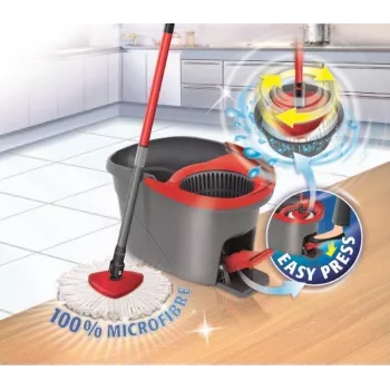Fregona Vileda Easy Wring & Clean Fiber gris rojo