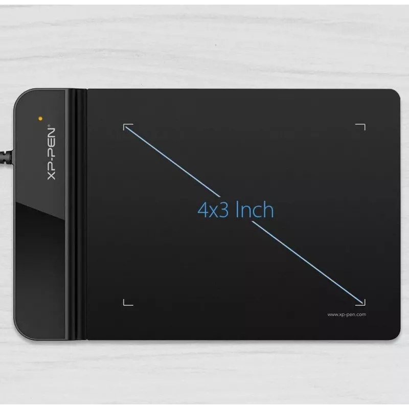 Tableta gráfica XP-Pen Star G430S con cable, 5080 lpi, 101,6 × 76,2 mm de área activa, negra