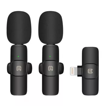 Micrófono inalámbrico Puluz PU3150B lavalier Lightning Type.