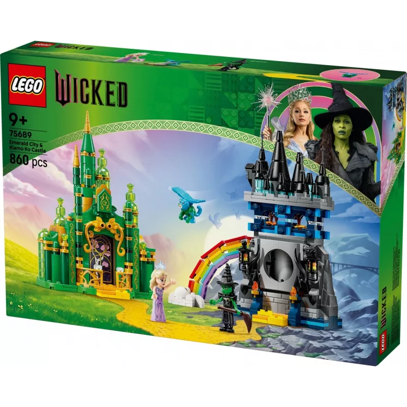Set LEGO Wicked 75689 — set de juego Ciudad Esmeralda y castillo Kiamo Ko