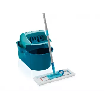 Fregona Leifheit 55092 microfibra 8000 ml seco y húmedo microfibra azul, gris