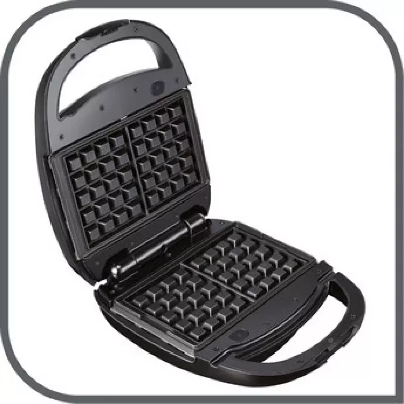 Sandwichera 3 en 1 Tefal SW342D38, negro/acero inoxidable
