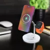 Cargador de sobremesa inalámbrico Tellur TLL151391 3en1 MagSafe carga rápida para smartphone, reloj y auriculares