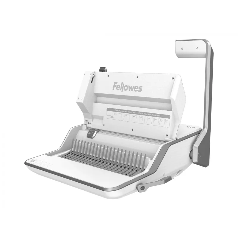 Encuadernadora multifunción 3 en 1 Fellowes Lyra, blanco/plata encuadernar, grapar y perforar en un solo aparato, para formato DIN A4/ - 1 ud. (5603101)