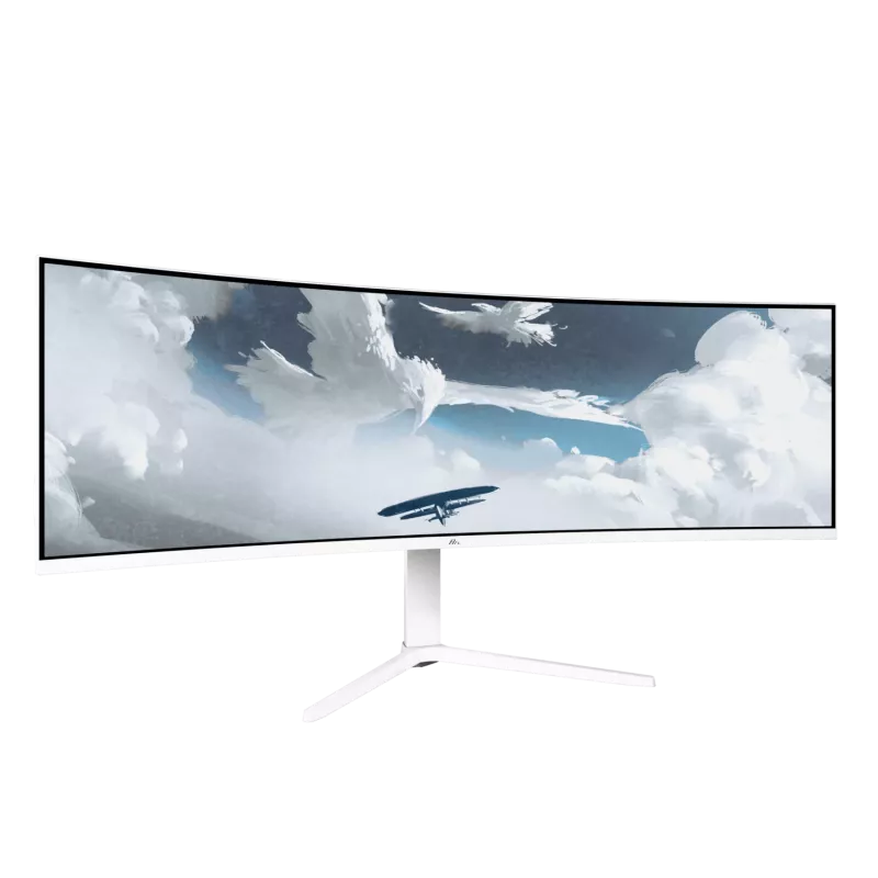 Monitor curvo Arozzi Nova 49 pulgadas (124,5 cm) Dual QHD 5120×1440 LED VA, 32:9, 4 ms, hub USB, altavoces, blanco