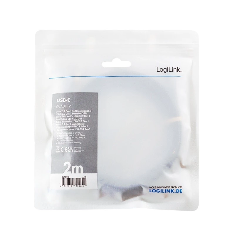Cable USB 3.2 Gen1 a conector hembra USB-C, PD, 2 m