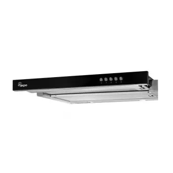 Campana extractora de encimera Akpo WK-7 Light Glass 50 acero inoxidable, negra