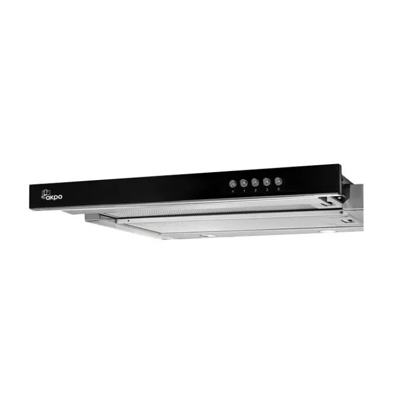 Campana extractora de encimera Akpo WK-7 Light Glass 50 acero inoxidable, negra