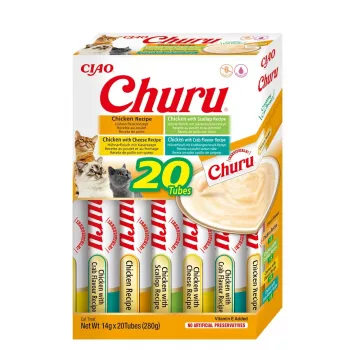 INABA Churu Variety Box pollo - snacks para gatos - 20 x 14 g