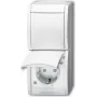 BUSCH JAEGER 2601/6/20 EBW-54 - tipo F - 2P+E - blanco - IP44 - 250 V - 16 A