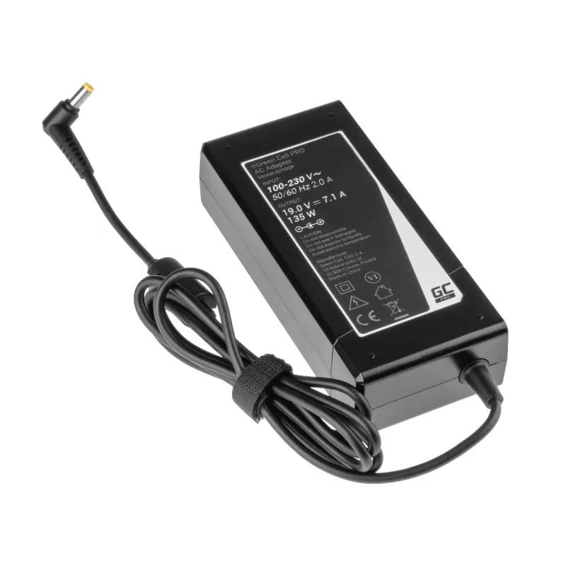 Adaptador Green Cell AD102P universal 135 W, 19 V, 7,1 A, negro, para portátiles