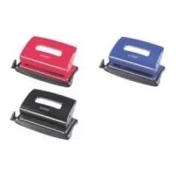 Herlitz 8757395 perforadora, 12 hojas, distancia entre taladros 80 mm, negra
