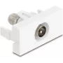 Toma de pared IEC / F DeLOCK 90828 blanco 75 Ω recta