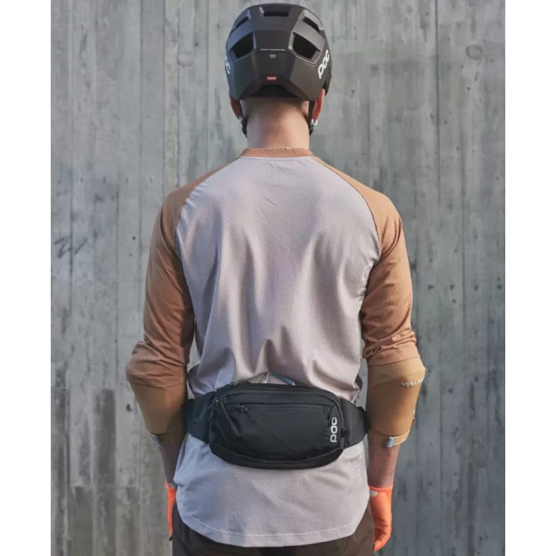 Riñonera POC Lamina Hip Pack, 2 L, Negro (Uranium Negro), unisex