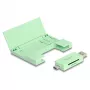 Lector de tarjetas DeLOCK 91015 USB 3.2 Gen 1 Type-A/Type-C menta