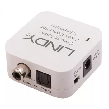 Lindy TosLink (óptico) y convertidor bidireccional coaxial