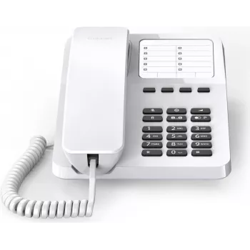 Gigaset DESK 400 - Teléfono analógico - Auricular con cable - 10 entradas - blanco (S30054-H6538-R102)