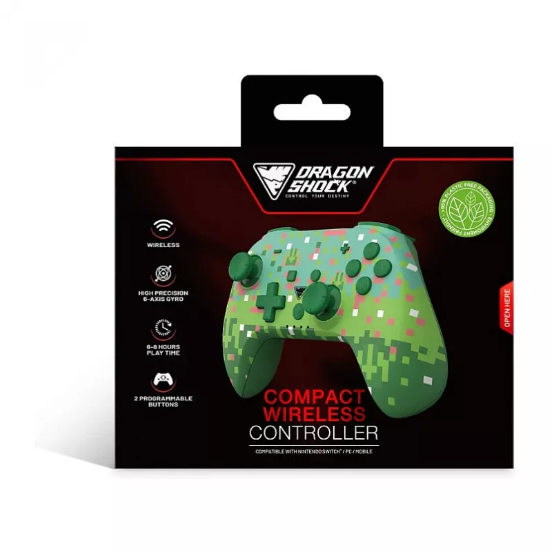 Dragonshock Mando Poptop inalámbrico cubos verde Switch
