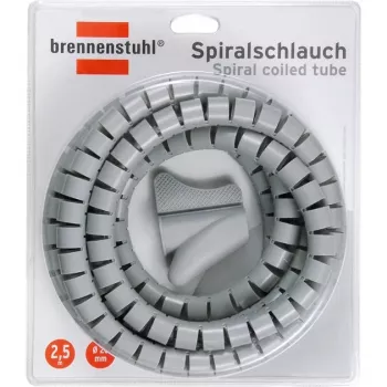 Organizador de cables Brennenstuhl tubo espiral L= 2,5 m, Ø= 20 mm, gris