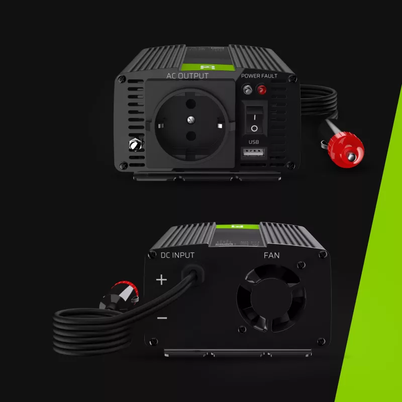 GREEN CELL Convertidor de tensión para coche 12V a 230V 150W/300W Onda senoidal pura