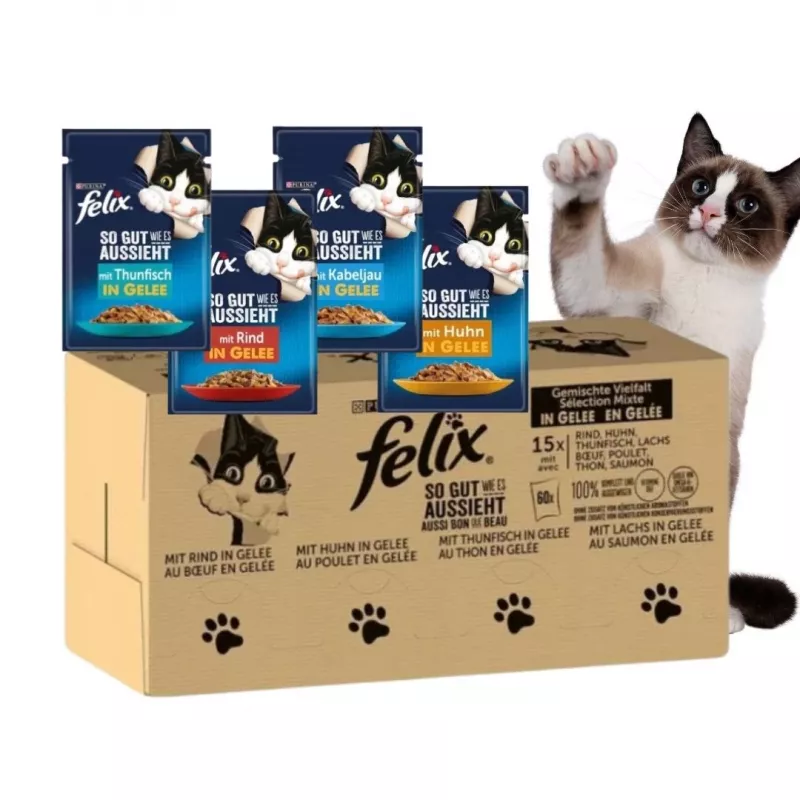 Purina Felix MIX comida húmeda para gatos, 120 x 85 g