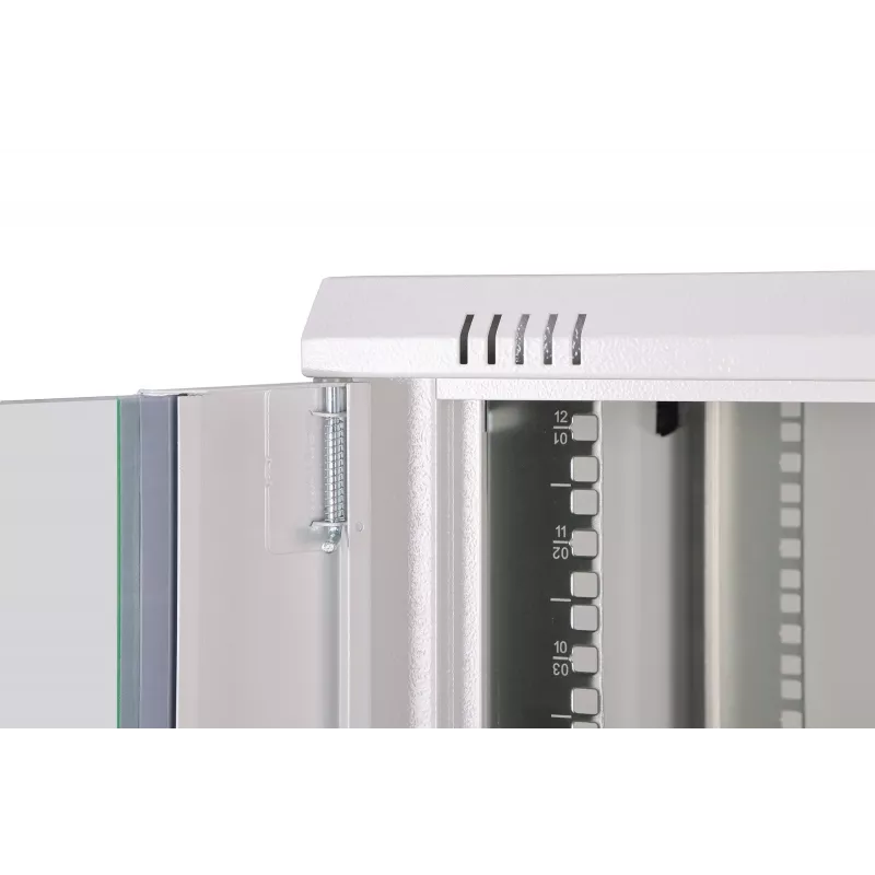 Rack de montaje en pared DIGITUS Dynamic-N 12U 600x600 mm IP20, cerradura con llave, gestión de cables, sin montar