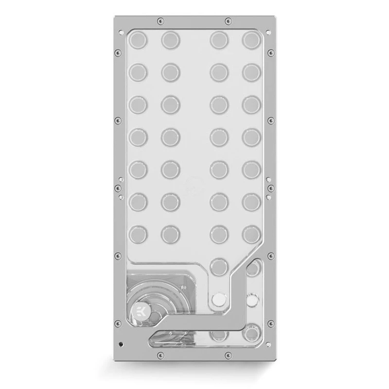 Distroplate ek water blocks EK-QuantumX Loophole D5 PWM plata — placa distribuidora para bomba D5, acabado plateado