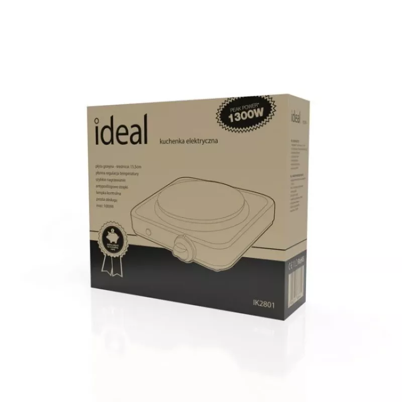 Cocina eléctrica de 1 placa IDEAL, 1000 W