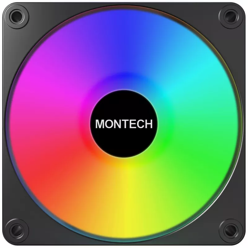 Módulo de ventilador para carcasa de ordenador Montech GF120R V2 ARGB 12 cm negro 3 uds.
