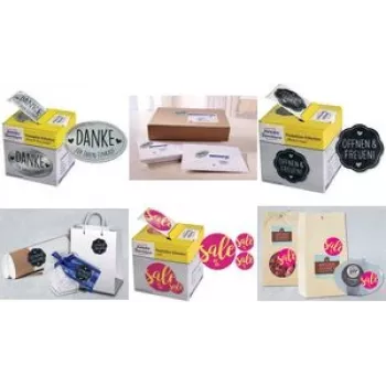 Avery Promotion Labels 3845 – pegatinas promocionales rectangulares negras autoadhesivas